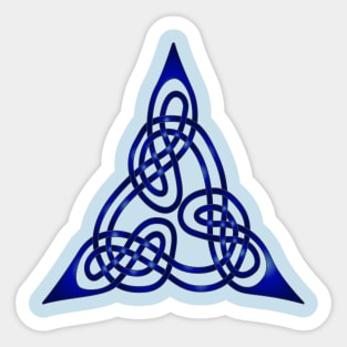 Triangle Knot With Doubled Threads Blue Sticker